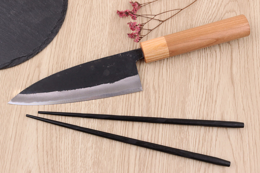 Faca de chef japonesa artesanal de 15 cm Kouki Hashimoto BS2