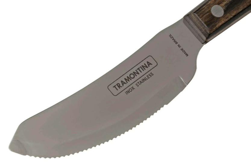 12er- Set Tramontina -Steak-/Pizzamesser mit braunem Griff