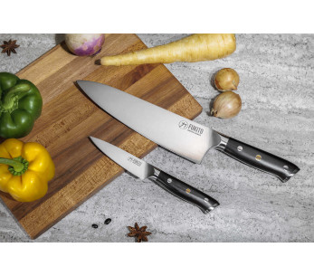 Conjunto de facas de cozinha e de faca de aparar Fukito Ebène X50 2