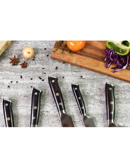 Coffret 2 couteaux Fukito Ebène X50 Chef + Office