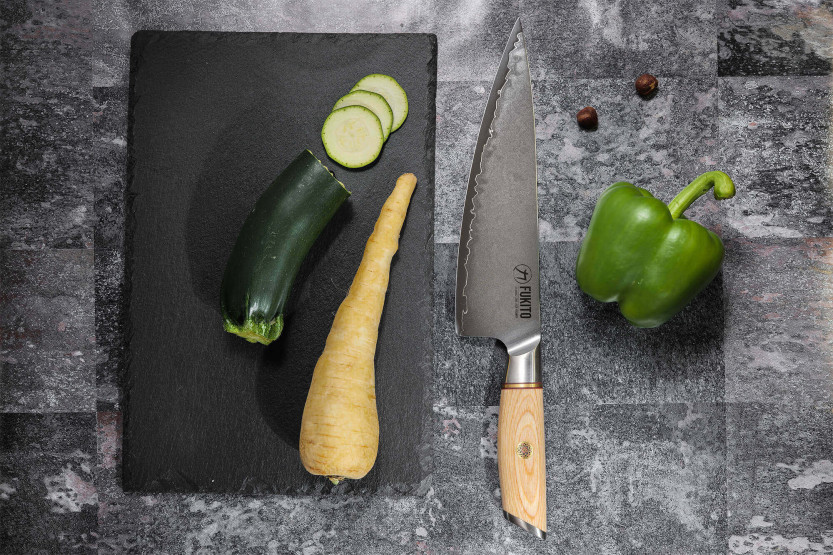 Messerset 3 Messer Fukito Pakka San Mai Kochmesser + Universalmesser + Schälmessermesser