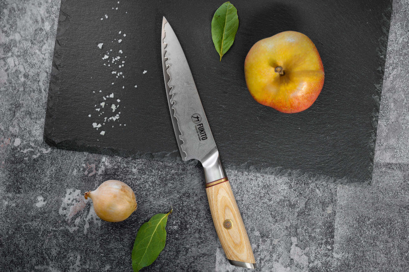 Set de cuchillos 3 cuchillos Fukito Pakka San Mai Chef + Universal + Mondador