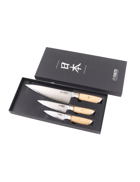 Set di coltelli -  3 coltelli Fukito Pakka San Mai
