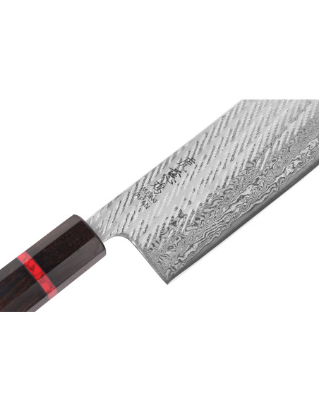 Wusaki Nawame AUS10 Damascus Handcrafted Japanese Nakiri Knife, 16.5 cm