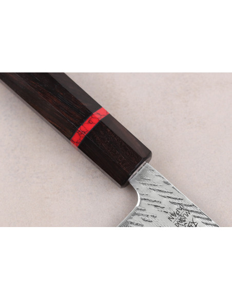 Handgemaakt Japans nakiri-mes van 16,5 cm, Wusaki Nawame, AUS10-damaststaal