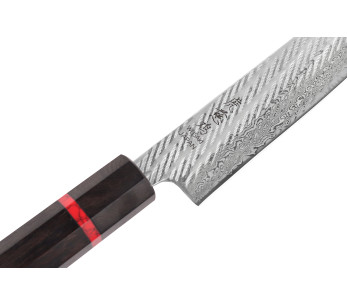Handgjord japansk sujihiki -kniv, 24 cm, Wusaki Nawame, AUS10-damaststål 2