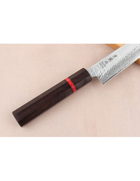 Handgefertigtes japanisches Sujihiki -Messer, 24 cm, Wusaki Nawame, AUS10-Damast