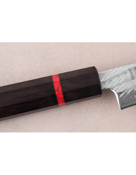 Wusaki Nawame AUS10 -damaskiteräs, käsintehty japanilainen 24 cm:n sujihiki -veitsi