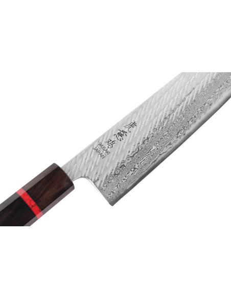 Handgefertigtes japanisches Kochmesser 24 cm, Wusaki Nawame, AUS10-Damast