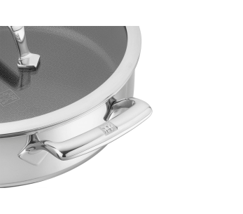 Zwilling Peak Ceraforce® HyCoat Provençal sauté pan in stainless steel with ceramic coating and glass lid, 26 cm 2
