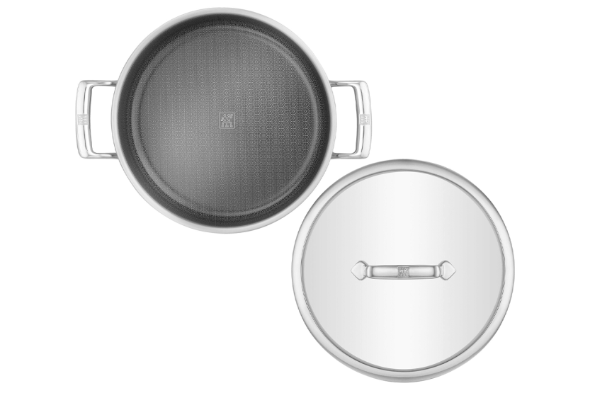 Sartén «Peak Ceraforce® HyCoat Provençal» de Zwilling, de acero inoxidable con recubrimiento cerámico y tapa de cristal, 26 cm