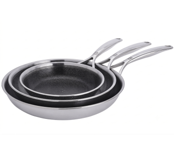 Set med 3 stekpannor från Zwilling Peak Ceraforce® HyCoat i rostfritt stål med keramisk beläggning, 20, 24 och 26 cm