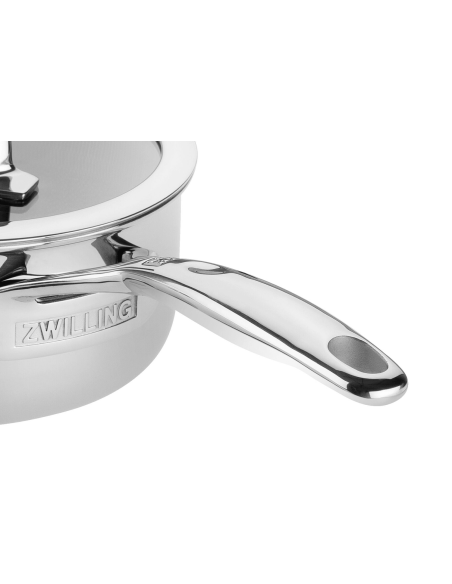 Panela Zwilling Peak Ceraforce® HyCoat em aço inoxidável e revestimento cerâmico, com tampa de vidro