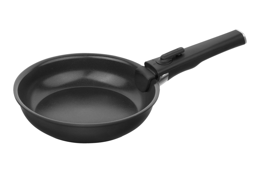 Set med 2 stekpannor från Zwilling Unlock Ceraforme® Titanium i aluminium, 20 och 28 cm + 1 avtagbart handtag