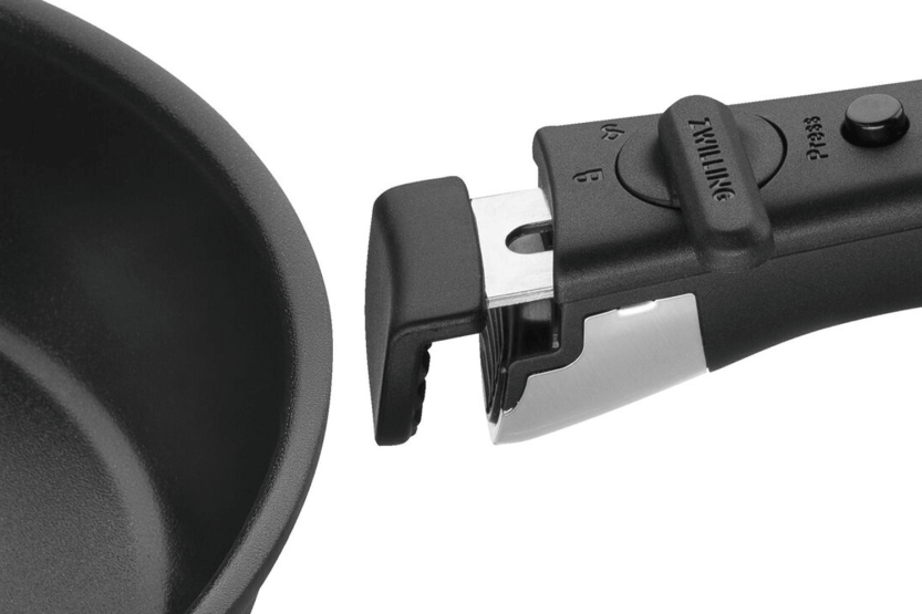 Set of 2 Zwilling Unlock Ceraforme® Titanium aluminum skillets (20 and 28 cm) + 1 removable handle