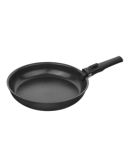 Set of 3 Zwilling Unlock aluminum skillets (20, 24, and 28 cm) + 1 removable handle