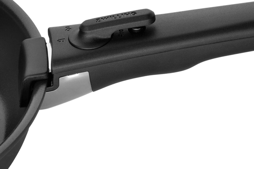 Set of 3 Zwilling Unlock aluminum skillets (20, 24, and 28 cm) + 1 removable handle