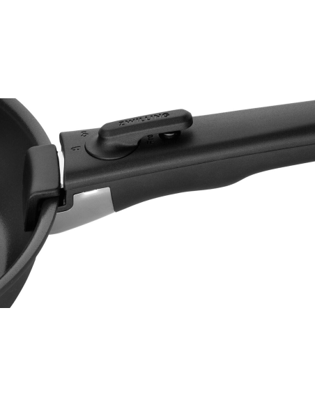 Set of 3 Zwilling Unlock aluminum skillets (20, 24, and 28 cm) + 1 removable handle