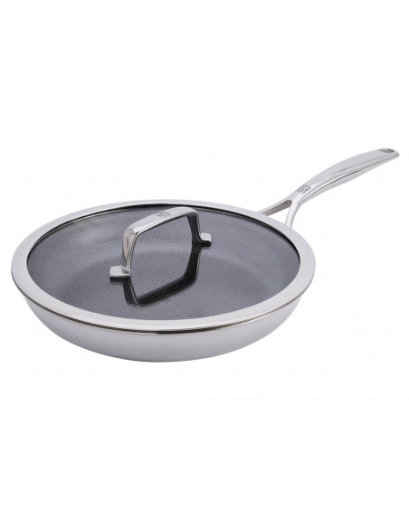 Padella Zwilling Peak Ceraforce® HyCoat in acciaio inossidabile con rivestimento ceramico e coperchio in vetro da 26 cm