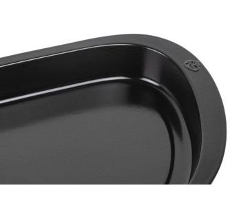 Plancha em forma de meia-lua preta Peugeot Grill to table em cerâmica - 43 cm 2