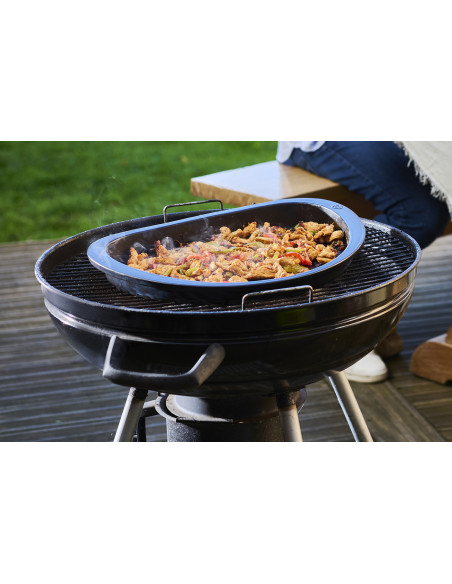 Peugeot "Grill to Table" Black Half-Moon Ceramic Plancha - 43 cm