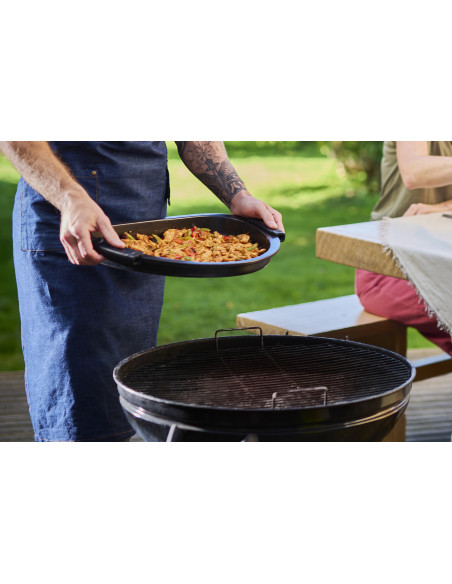 Peugeot Grill to table sort halvmåneformet keramisk plancha - 43 cm