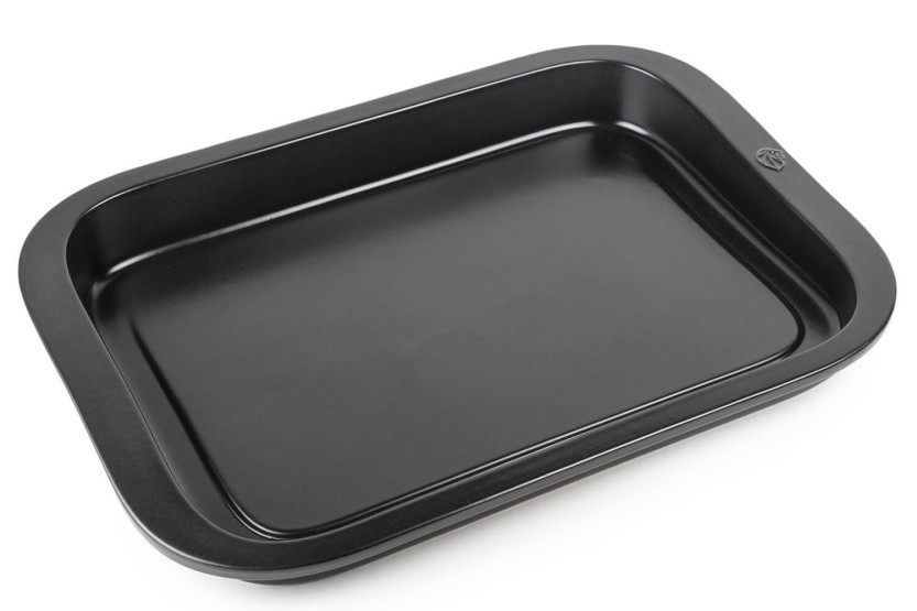Plancha retangular preta Peugeot «Grill to table» em cerâmica - 43 cm