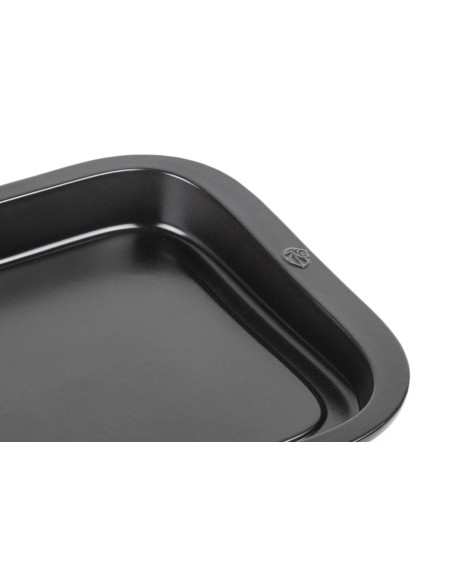 Zwarte rechthoekige plancha van Peugeot Grill to table, van keramiek - 43 cm