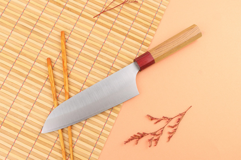 Handgefertigtes japanisches Santoku-Messer, 17 cm, von Makoto Kurosaki Ryusei, VG7