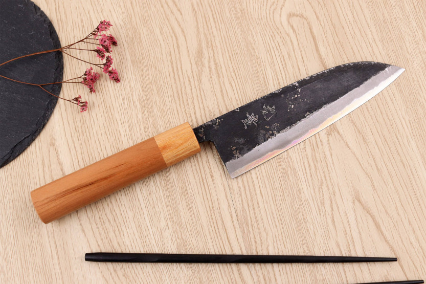 Handgefertigtes japanisches Santoku-Messer, 16,5 cm, von Kouki Hashimoto, BS2