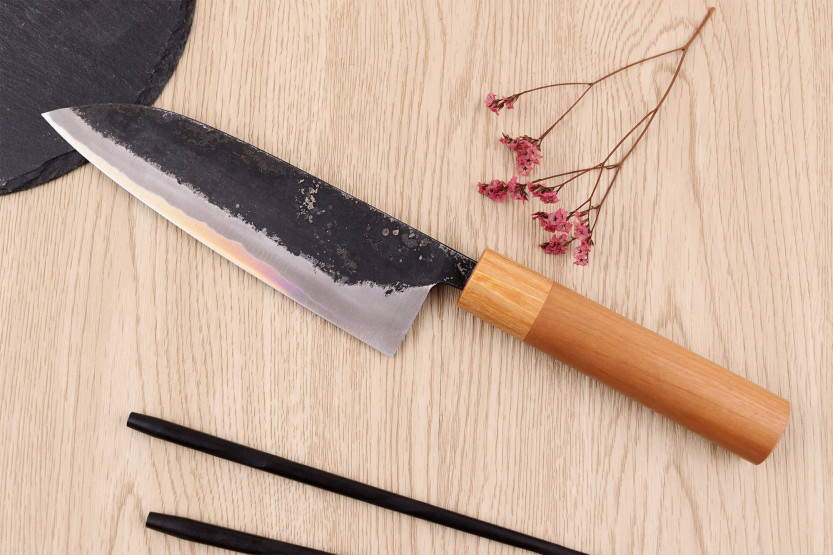 Handgefertigtes japanisches Santoku-Messer, 16,5 cm, von Kouki Hashimoto, BS2