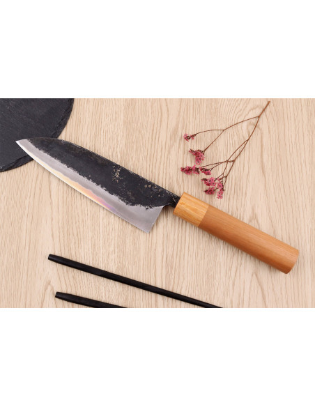 Handgefertigtes japanisches Santoku-Messer, 16,5 cm, von Kouki Hashimoto, BS2