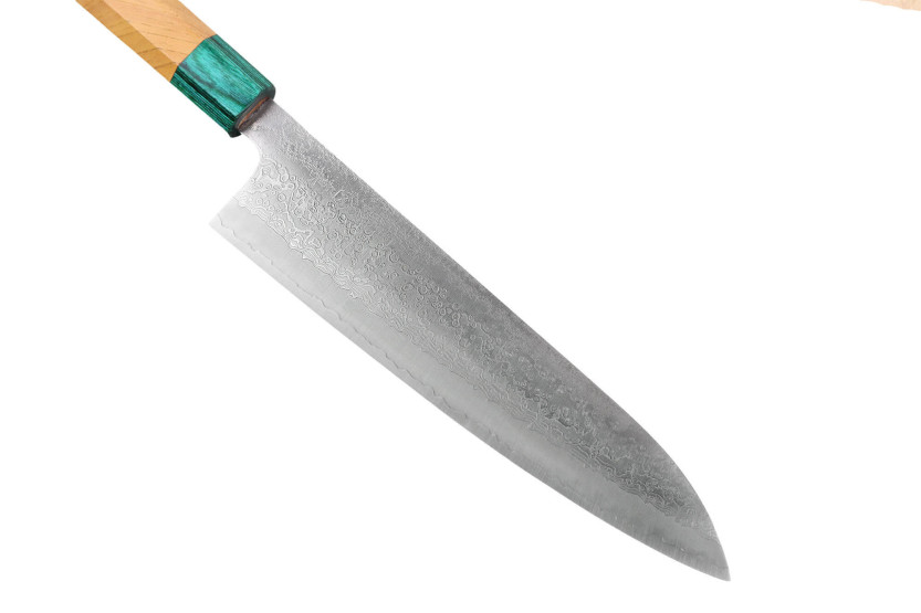Faca de chef japonesa artesanal de 21 cm, Makoto Kurosaki Kodama VG10