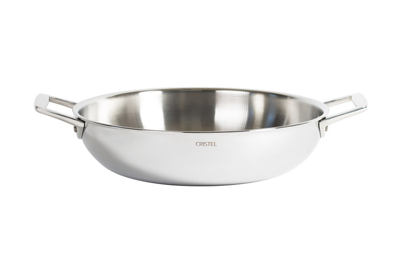 Cristel Castel'Pro Traktörpanna 18/10 rostfritt stål 5 ply med 2 fasta handtag