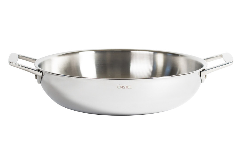 Cristel Castel'Pro Traktörpanna 18/10 rostfritt stål 5 ply med 2 fasta handtag
