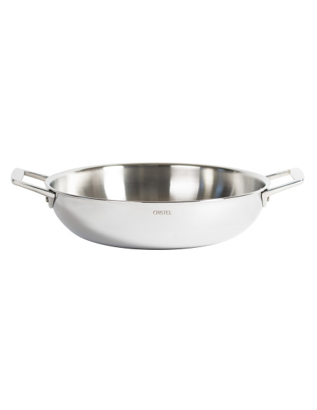 Frigideira funda Cristel Castel'Pro Sauté em aço inoxidável 18/10 de 5 camadas
