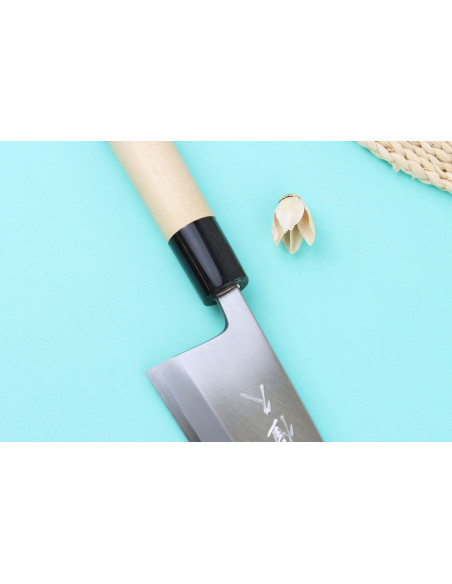 Cuchillo deba japonés artesanal Tsunehisa WS2 de 18 cm