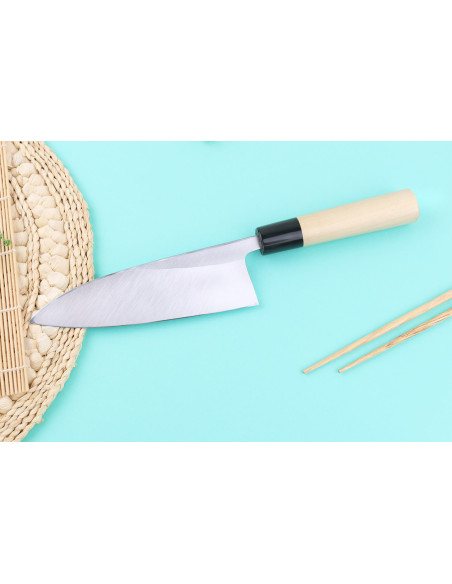 Cuchillo deba japonés artesanal Tsunehisa WS2 de 18 cm