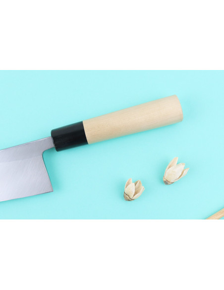 Cuchillo deba japonés artesanal Tsunehisa WS2 de 18 cm