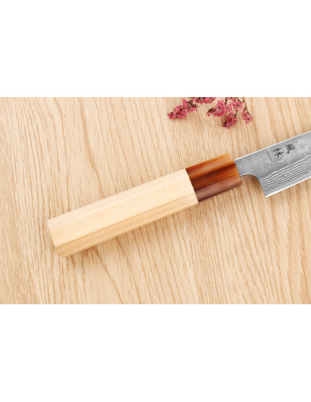 13.5 cm Handcrafted Japanese Yuzo Haruto Damascus Utility Knife