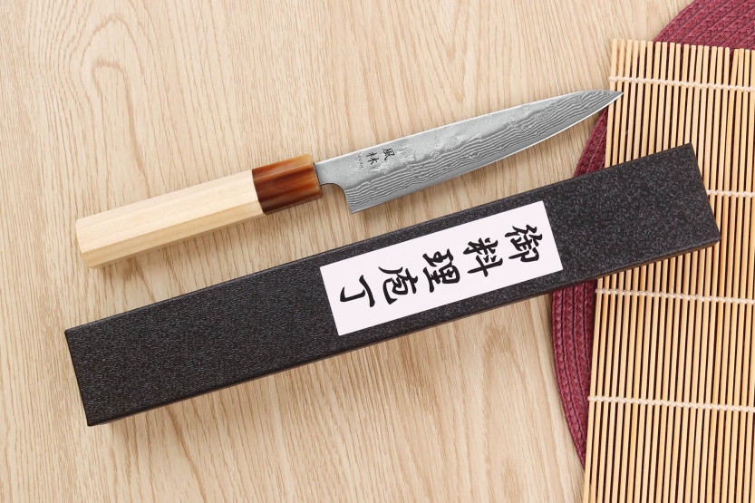 Handgemaakt Japans Yuzo Haruto Damascus-universeelmes, 13,5 cm