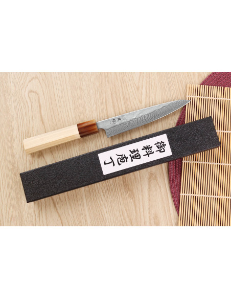 Handgemaakt Japans Yuzo Haruto Damascus-universeelmes, 13,5 cm