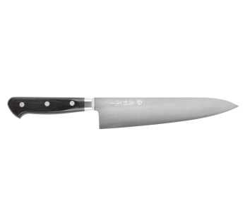 Coltello da chef giapponese artigianale Takamura VG10 lucido, 21 cm