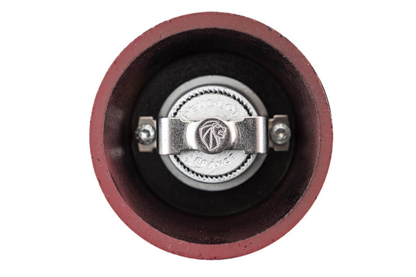 Molino de pimienta manual Peugeot Bali, de hierro fundido rojo mate, 8 cm