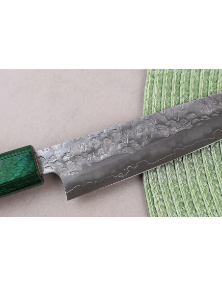 Faca universal japonesa artesanal de 13,5 cm, Makoto Kurosaki Samidorizuki SGStrix