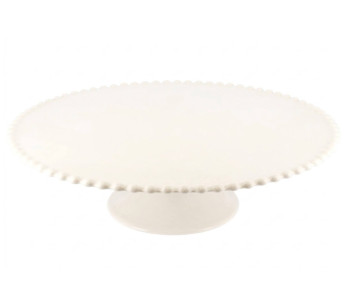 Alzata per torte Patisdécor in ceramica con bordo a perline, 31 cm
