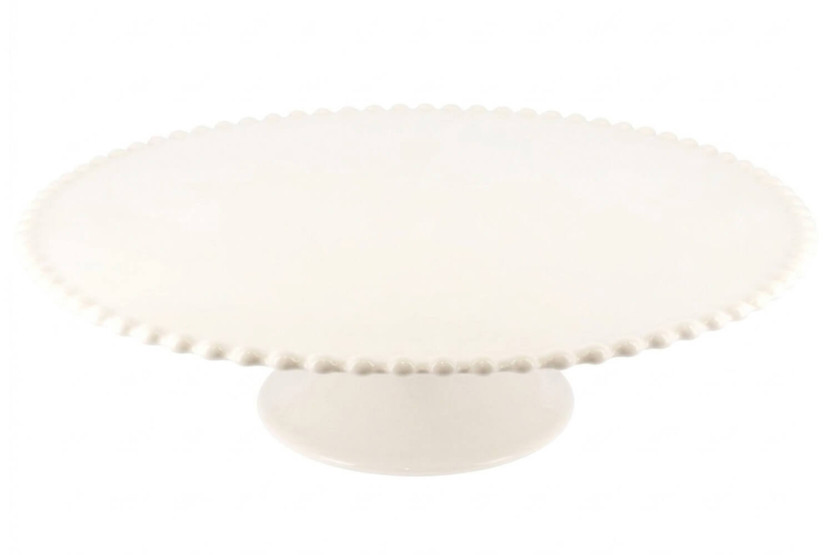 Patisdécor-tårtställ i keramik med pärlkant, 31 cm