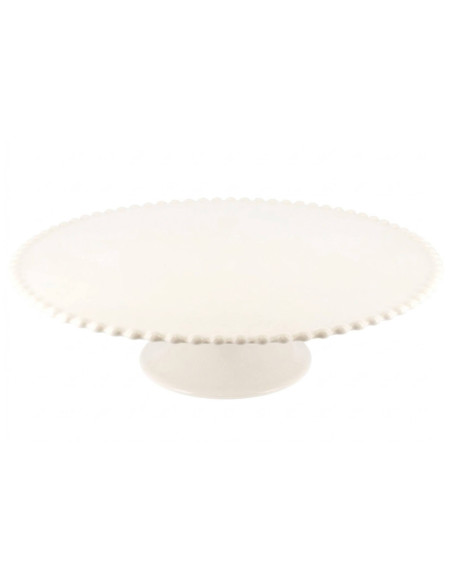 Patisdécor-tårtställ i keramik med pärlkant, 31 cm