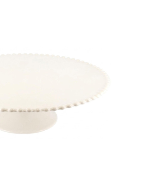 Alzata per torte Patisdécor in ceramica con bordo a perline, 31 cm
