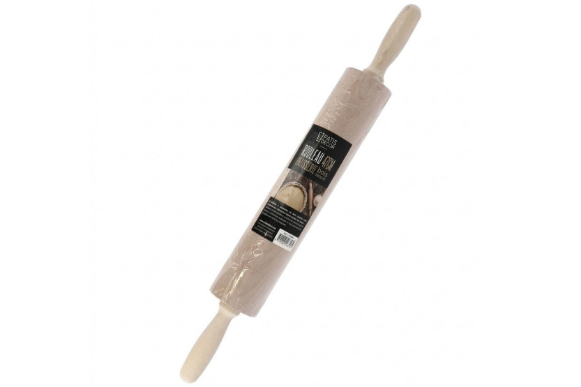 Patisdécor Rolling Pin with Beech Wood Handles, 47 cm